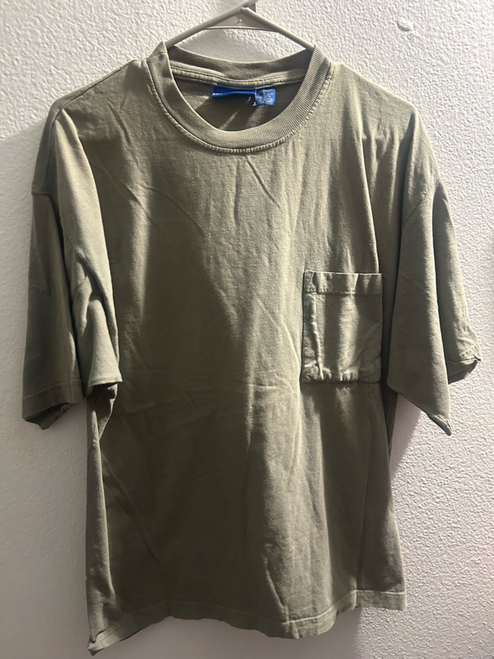 Vintage Relaxed Olive Green Short Sleeve Pocket Tee